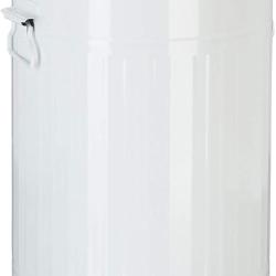 Poubelle &agrave; p&eacute;dale vintage cuisine salle de bain en m&eacute;tal 12 litres blanc 13_0002319_3