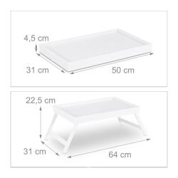 Tablette plateau de lit bambou blanc service ordinateur 13_0002744
