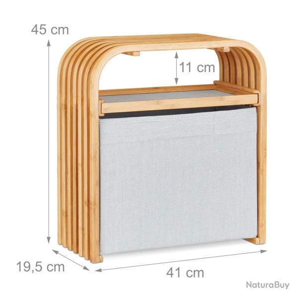 Tabouret pouf coffre de rangement en bambou 13_0002757