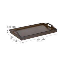 Tablette de lit sur pieds marron fonc&eacute; bambou 13_0002745