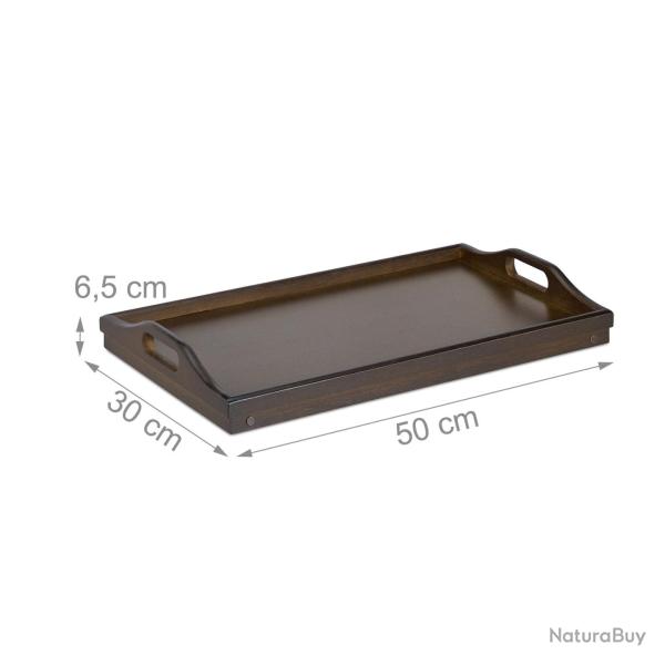 Tablette de lit sur pieds marron fonc� bambou 13_0002745