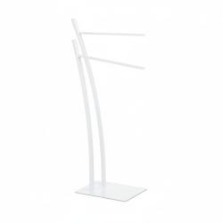Porte-serviettes sur pied 88 cm moderner design en acier blanc 13_0002278