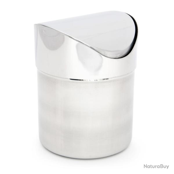 Poubelle cuisine de table 1,2 litres couvercle basculant acier inoxydable 13_0002326