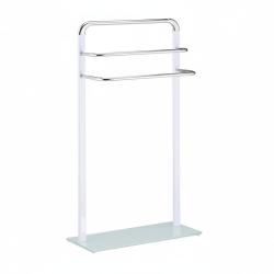 Porte-serviettes 3 barres sur pieds 80 cm m&eacute;tal et verre 13_0002240