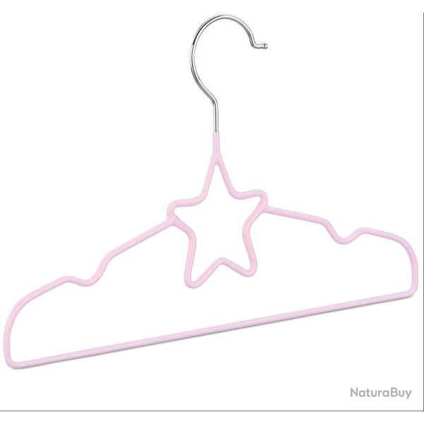 Lot de 10 cintres pour enfants rose 13_0002475