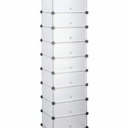 Meuble armoires chaussures casiers plastique modulable rangement 20 paires transparent 13_0001644