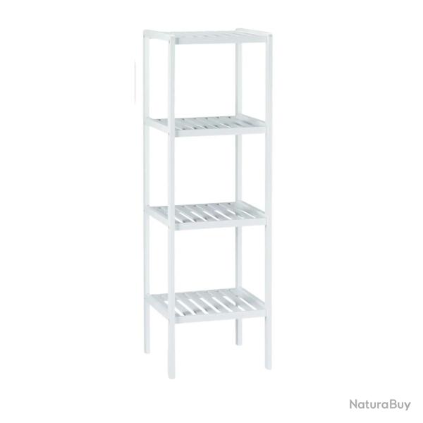 �tag�re de salle de bain bambou 4 �tages blanc 13_0001097