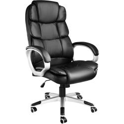 Fauteuil de bureau chaise si&egrave;ge de direction avec accoudoir max 120 kg noir 0508073