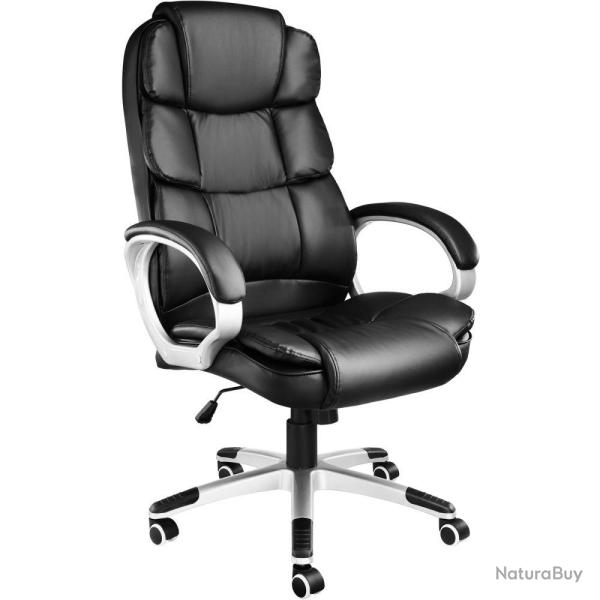 Fauteuil de bureau chaise si�ge de direction avec accoudoir max 120 kg noir 0508073