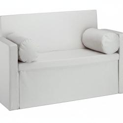 Banc dossier 2 places banquette coffre de rangement pliable assise pratique pliant 115 cm cr&egrave;me 13_