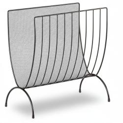 Porte-revues en maille m&eacute;tal porte-journaux trieur en maille tress&eacute;e noir 13_0002230/2