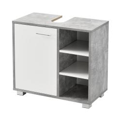 Meuble sous lavabo design meuble de rangement pour salle de bain sous vasque avec 3 &eacute;tag&egrave;res pannea