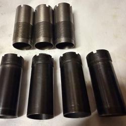 4 Chokes type Beretta 303 50mm et 3 de 42mm type Yildiz ou Browning calibre 12