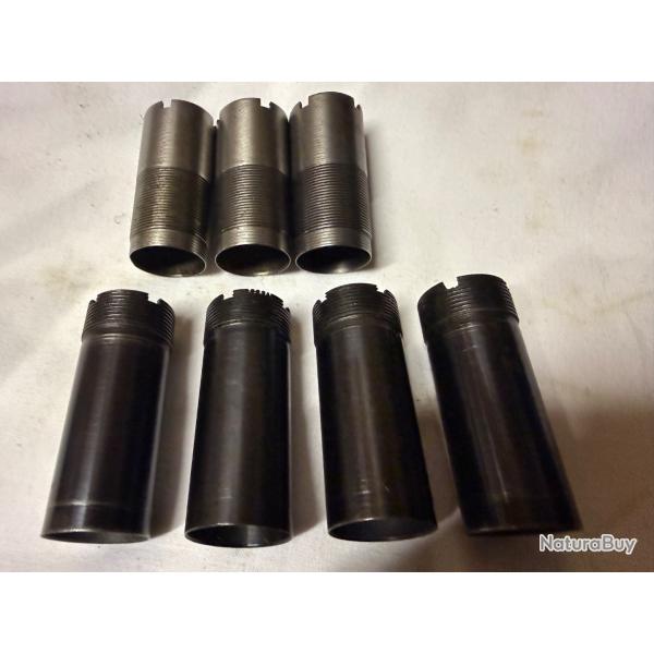 4 Chokes type Beretta 303 50mm et 3 de 42mm type Yildiz ou Browning calibre 12