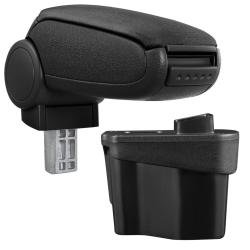Accoudoir central pour Kia rio 3&egrave;me g&eacute;n&eacute;ration type ub avec compartiment rembourr&eacute; textile noir 03
