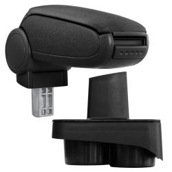 Accoudoir central pour Skoda Fabia 1 (Type 6Y) - avec compartiment - rembourr&eacute; - textile - noir 03_