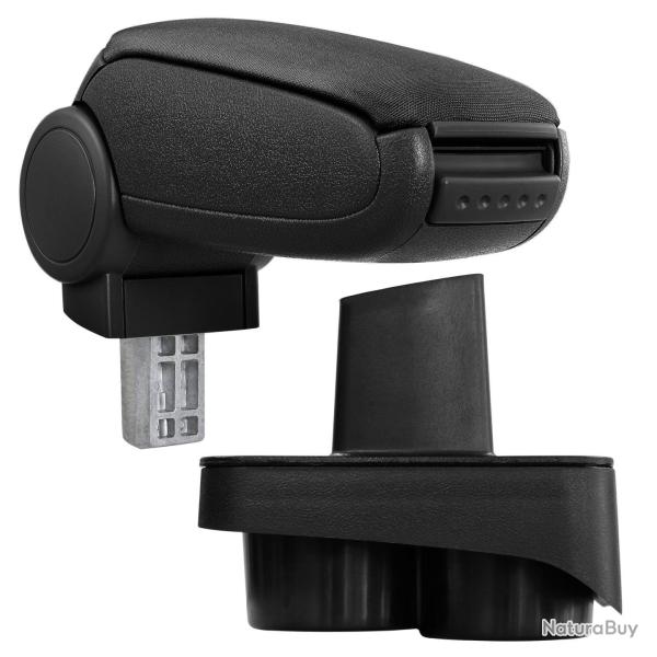 Accoudoir central pour Skoda Fabia 1 (Type 6Y) - avec compartiment - rembourr� - textile - noir 03_