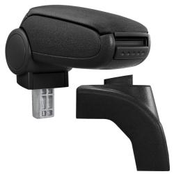 Accoudoir central pour Volkswagen Golf 6, Scirocco avec compartiment rembourr&eacute; textile noir 03_0000