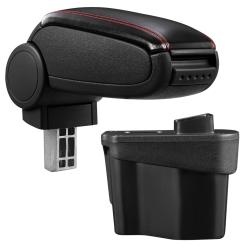 Accoudoir central pour Kia rio 3&egrave;me g&eacute;n&eacute;ration type ub avec compartiment rembourr&eacute; cuir synth&eacute;tique