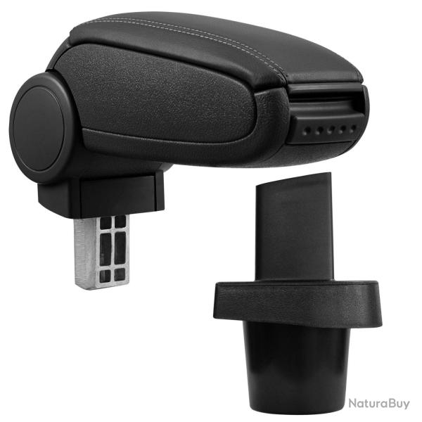 Accoudoir central pour Toyota Yaris (XP9) avec compartiment rembourr� cuir-synth�tique noir avec de