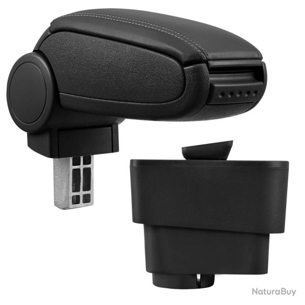 Accoudoir central pour Alfa Romeo MiTo avec compartiment rembourr� cuir-synth�tique noir avec des c