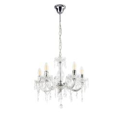 Lustre &eacute;l&eacute;gant luminaire suspendue lampe suspension m&eacute;tal et plastique 5 x E14 diam&egrave;tre &Oslash; : env. 35