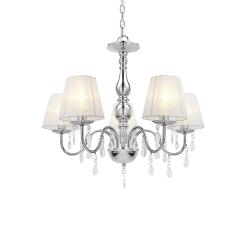 Lustre plafonnier lampe de plafond aluminium plastique chrome blanc 45 cm 03_0002817
