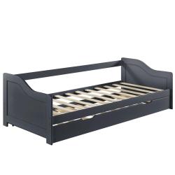 Canap&eacute;-lit convertible pour 2 personnes lit gigogne canap&eacute; divan lit d'appoint structure en pin som