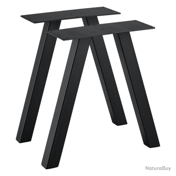 Lot de 2 pieds de table de meuble m�tal 40 cm noir 03_0003646