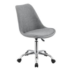 Fauteuil chaise si&egrave;ge de bureau rembourr&eacute; 5 roulettes rotatif &agrave; 360&deg; et r&eacute;glable en hauteur m&eacute;tal g