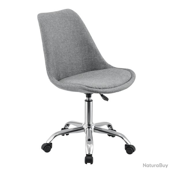 Fauteuil chaise si�ge de bureau rembourr� 5 roulettes rotatif � 360� et r�glable en hauteur m�tal g