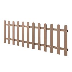 Cl&ocirc;ture d&eacute;corative brise vue brise vente bois composite (wpc) brun 200 x 60 cm 03_0001486