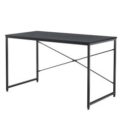 Bureau poste de travail d ordinateur table m&eacute;tal et MDF 120 cm noir 03_0003512
