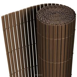 Cl&ocirc;ture brise vue brise vent PVC 150 x 300 cm brun 03_0001463