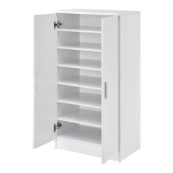 Meuble &agrave; chaussure rangement porte-chaussures avec 2 portes et 7 surfaces de stockage 108 x 55 x 35