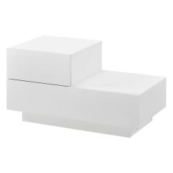 Table de nuit &eacute;l&eacute;gante meuble de rangement polyvalent commode styl&eacute; petit tiroir c&ocirc;t&eacute; gauche capaci