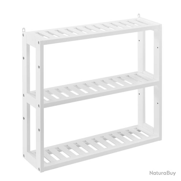 Meuble de rangement pour salle de bain meuble de stockage MDF laqu� 54 x 15 x 60 cm blanc 03_0002854