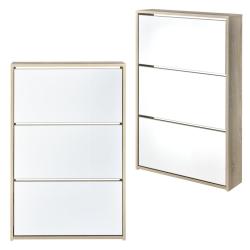 Meuble &agrave; chaussure rangement porte-chaussures pour 9 pairs de chaussures 3 surfaces de stockages MD