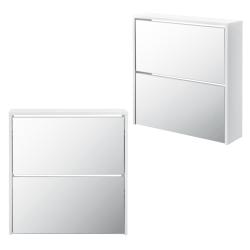 Meuble &agrave; chaussure rangement porte-chaussures pour 6 paires de chaussures 2 surfaces de stockages M