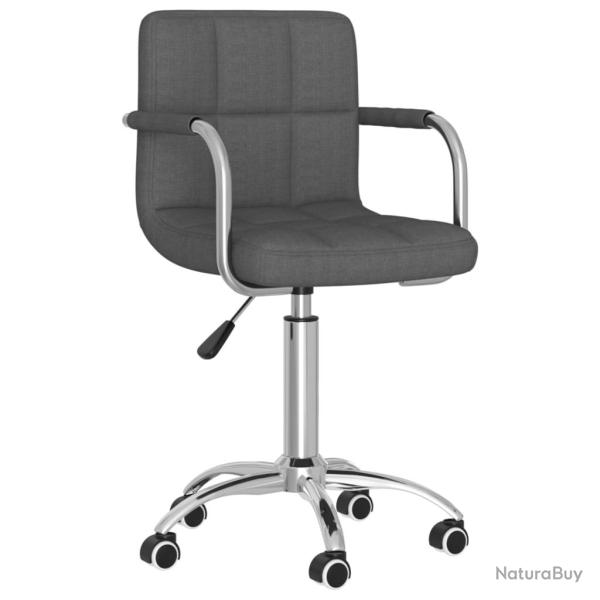 Chaise fauteuil si�ge pivotante de bureau informatique �tude fonc� tissu gris 02_0024122