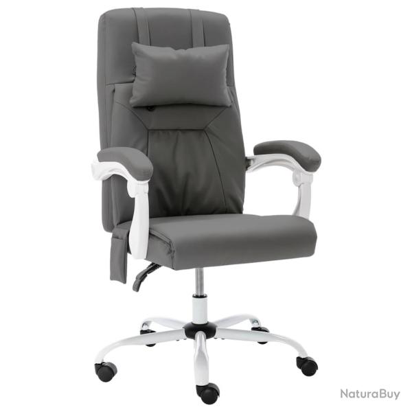 Chaise fauteuil si�ge de bureau informatique �tude de massage similicuir gris 02_0024009