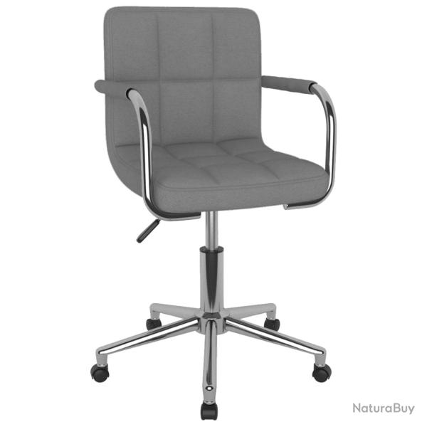 Chaise fauteuil si�ge pivotante de bureau informatique �tude clair tissu gris 02_0024111