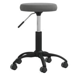 Chaise fauteuil si&egrave;ge pivotante de bureau informatique &eacute;tude fonc&eacute; velours gris 02_0024131