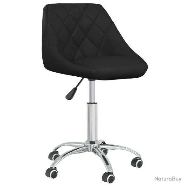 Chaise fauteuil si�ge de bureau informatique �tude pivotante similicuir noir 02_0024052