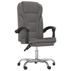 Chaise fauteuil si&egrave;ge pivotante de inclinable de bureau informatique &eacute;tude similicuir gris 02_00242