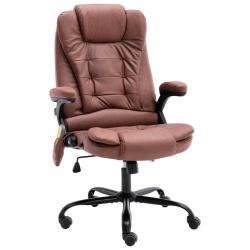 Chaise fauteuil si&egrave;ge de bureau informatique &eacute;tude de massage clair similicuir daim brun 02_0024012