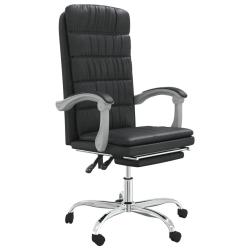 Chaise fauteuil si&egrave;ge pivotante de inclinable de bureau informatique &eacute;tude similicuir noir 02_00242