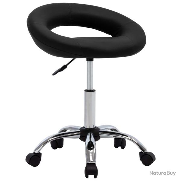 Chaise de bureau fauteuil si�ge de travail roulante similicuir noir 02_0024079