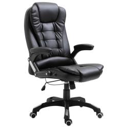 Chaise fauteuil si&egrave;ge de bureau informatique &eacute;tude similicuir noir 02_0024044