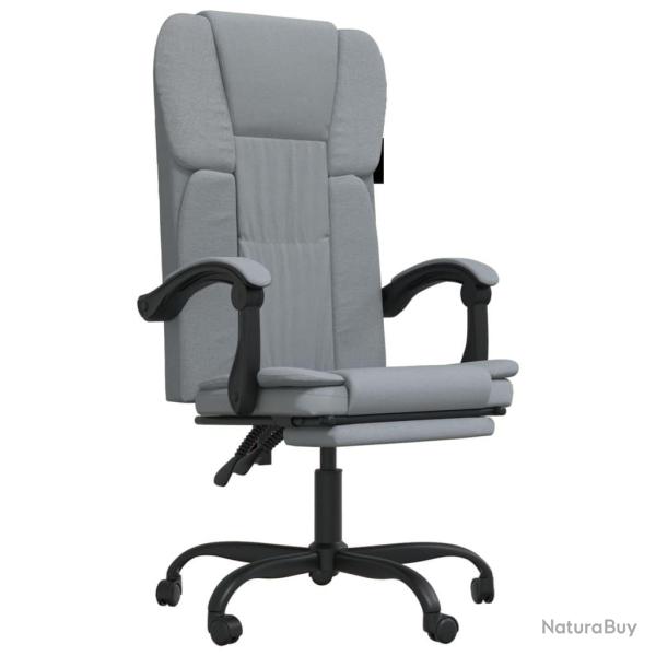 Chaise fauteuil si�ge pivotante de inclinable de bureau informatique �tude clair tissu gris 02_0024